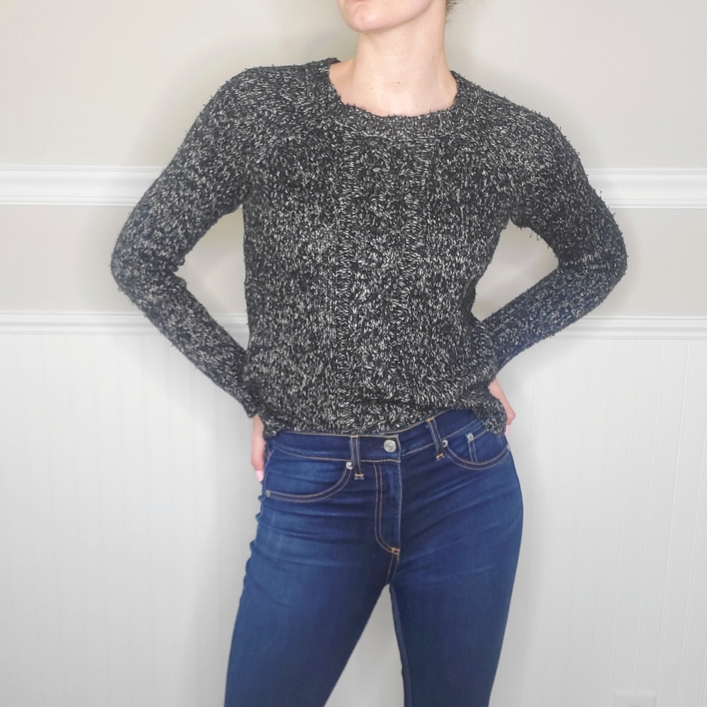 St John's Bay Knit Heathered Gray Sweater